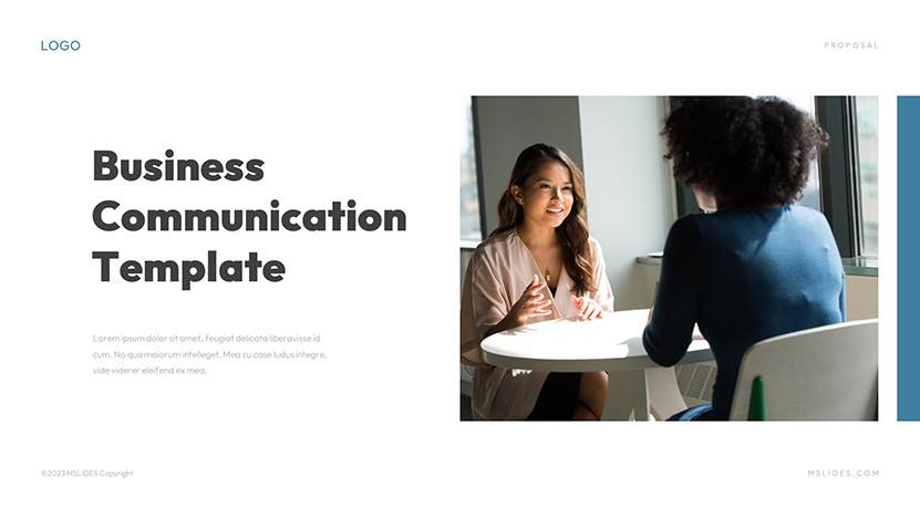 Business Communication Presentation Template Slide 01