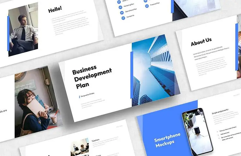 Business Development Plan PPT Template - Cover 831