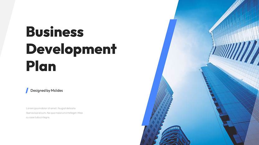 Business Development Plan PPT Template Slide 01