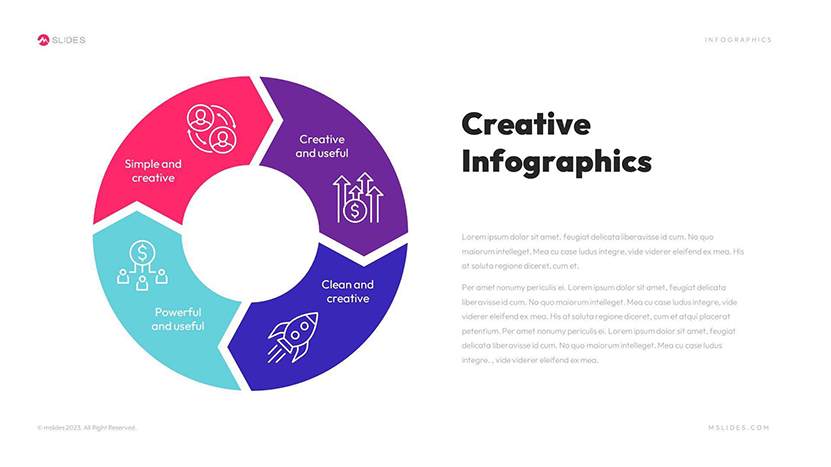 Circle Arrow Infographics Template for PowerPoint Slide 05