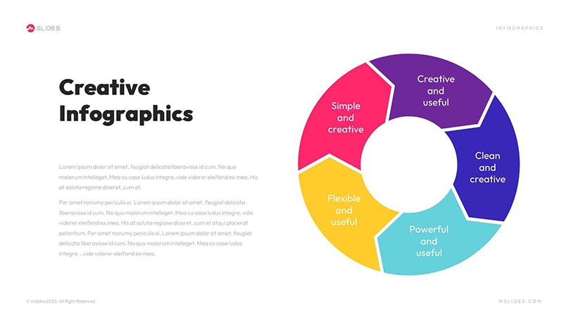 Circle Arrow Infographics Template for PowerPoint Slide 07