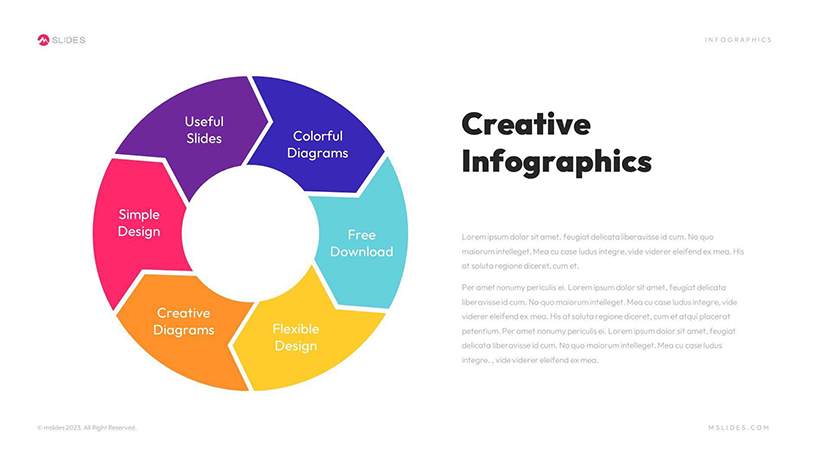 Circle Arrow Infographics Template for PowerPoint Slide 09