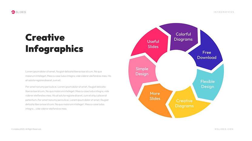 Circle Arrow Infographics Template for PowerPoint Slide 11