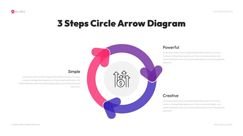 Circular Arrow Diagram Template for PowerPoint Slide 05