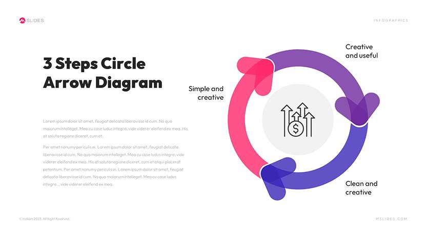 Circular Arrow Diagram Template for PowerPoint Slide 06
