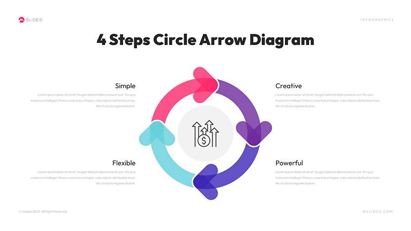 Circular Arrow Diagram Template for PowerPoint Slide 07