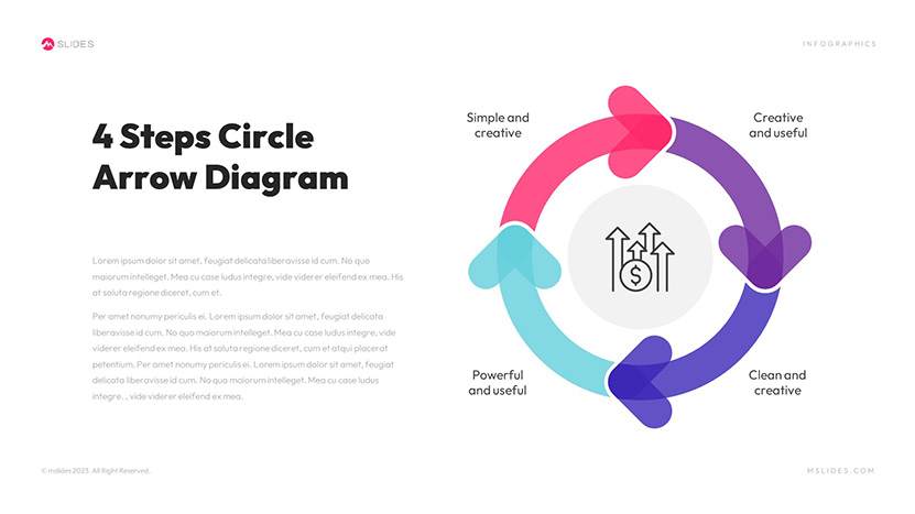 Circular Arrow Diagram Template for PowerPoint Slide 08