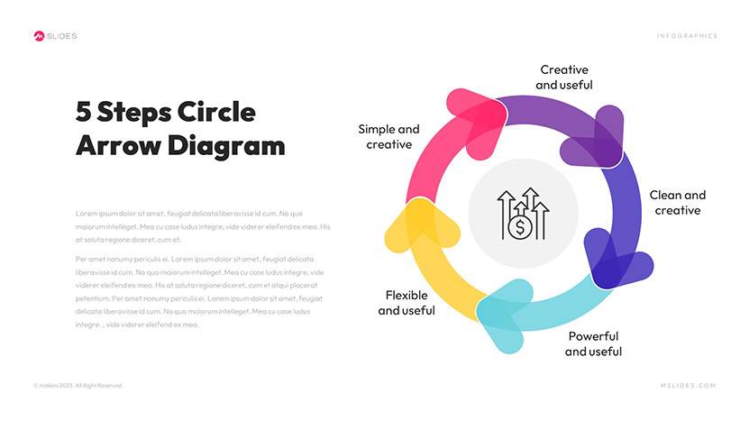Circular Arrow Diagram Template for PowerPoint Slide 10