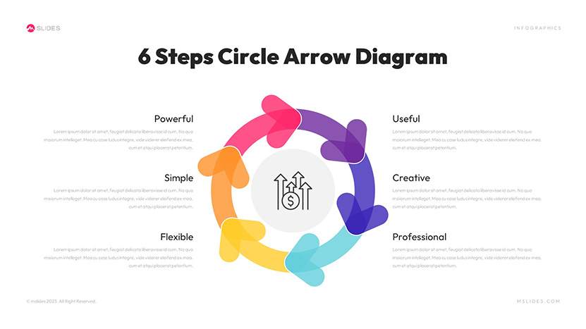 Circular Arrow Diagram Template for PowerPoint Slide 11