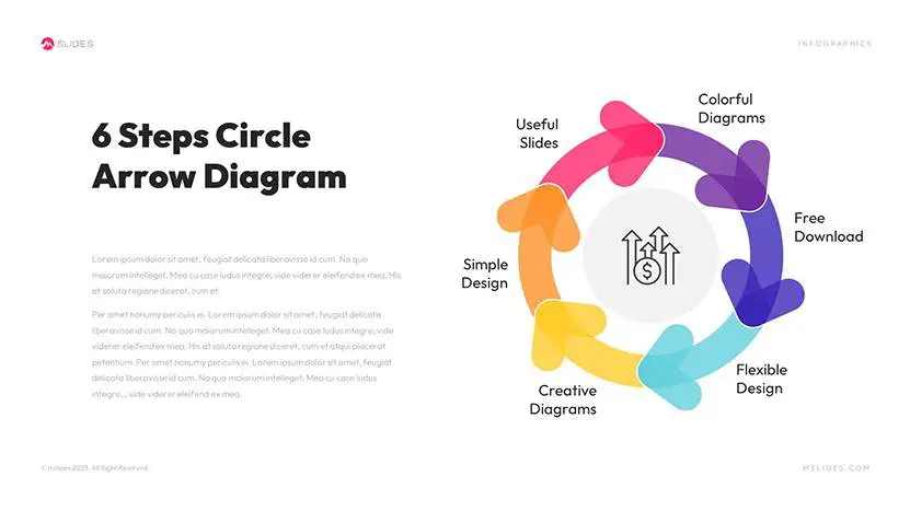 Circular Arrow Diagram Template for PowerPoint Slide 12