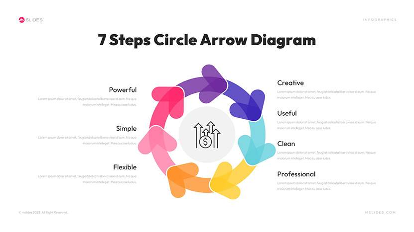 Circular Arrow Diagram Template for PowerPoint Slide 13