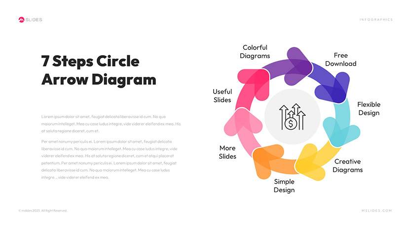 Circular Arrow Diagram Template for PowerPoint Slide 14