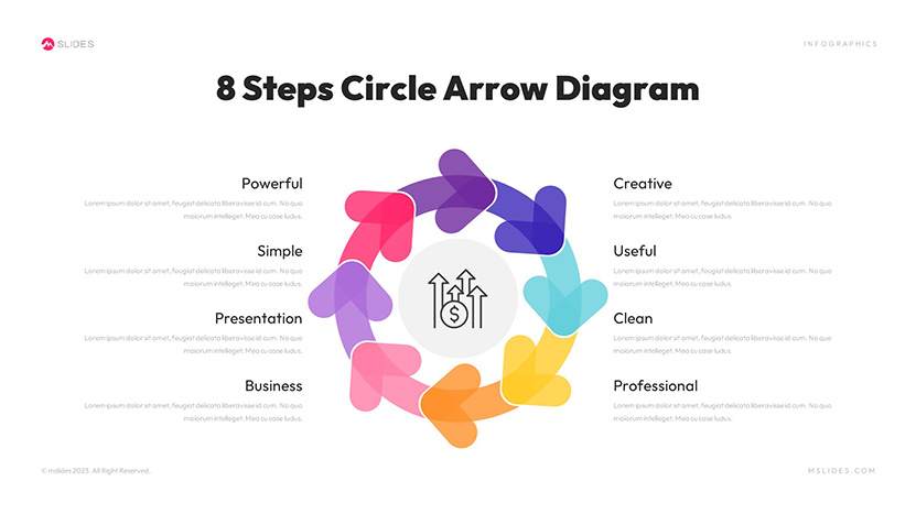 Circular Arrow Diagram Template for PowerPoint Slide 15