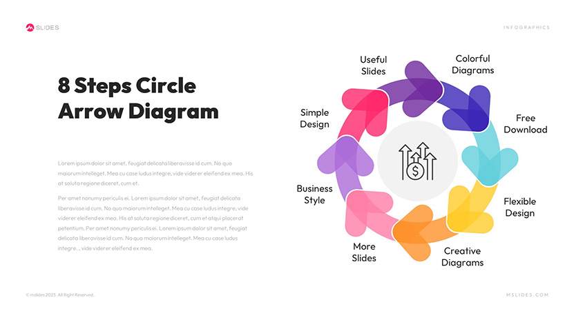 Circular Arrow Diagram Template for PowerPoint Slide 16