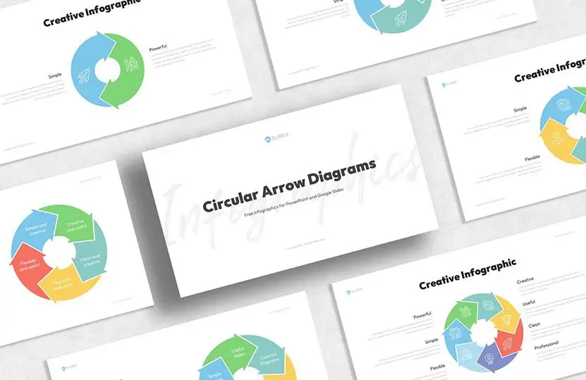 Circular Arrow PowerPoint Diagrams Template - Cover 831