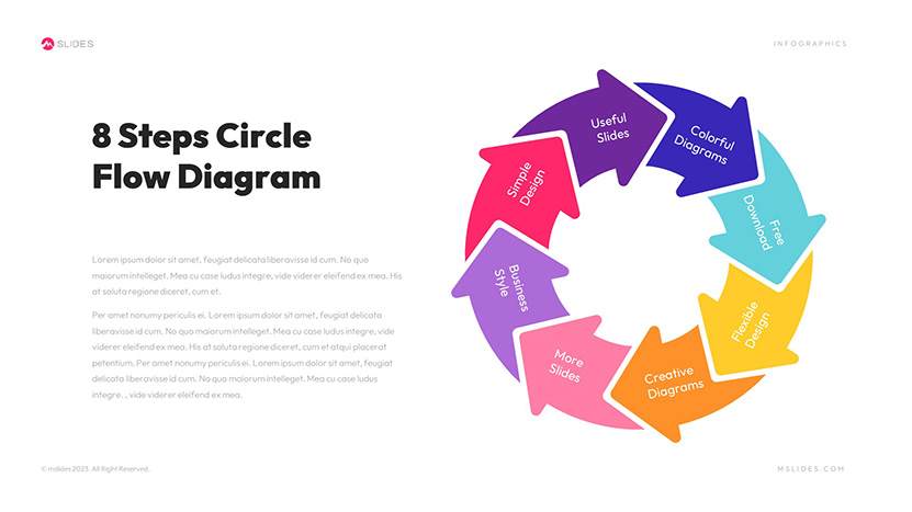 Circular Flow Diagram Template for PowerPoint Slide 16