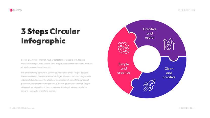 Circular PowerPoint Infographics Template Slide 06