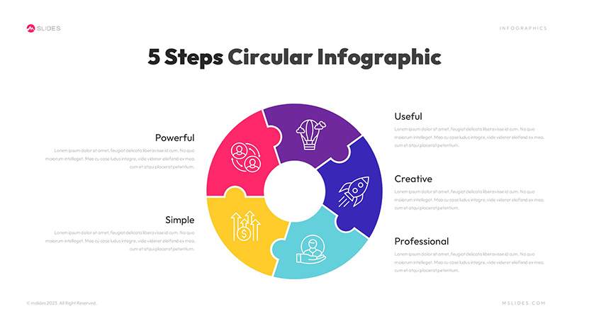 Circular PowerPoint Infographics Template Slide 09