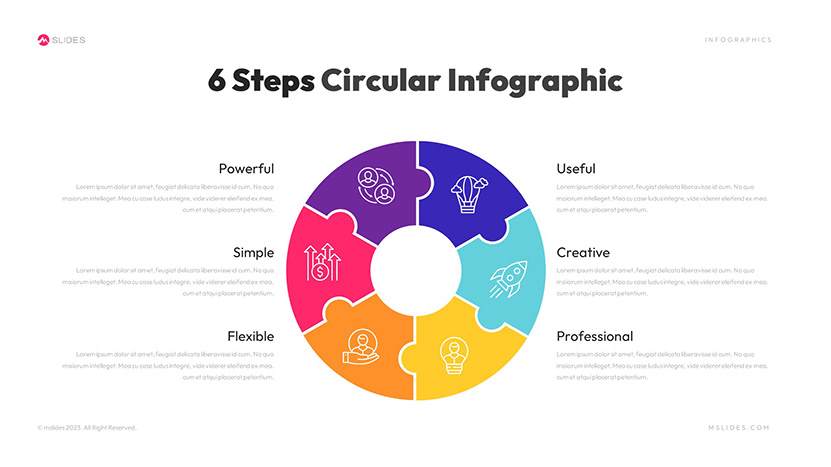 Circular PowerPoint Infographics Template Slide 11