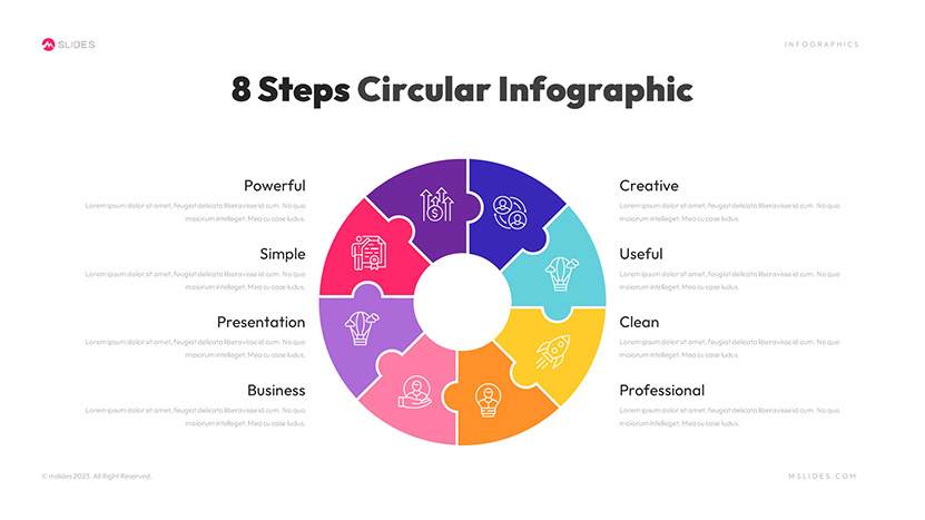 Circular PowerPoint Infographics Template Slide 15