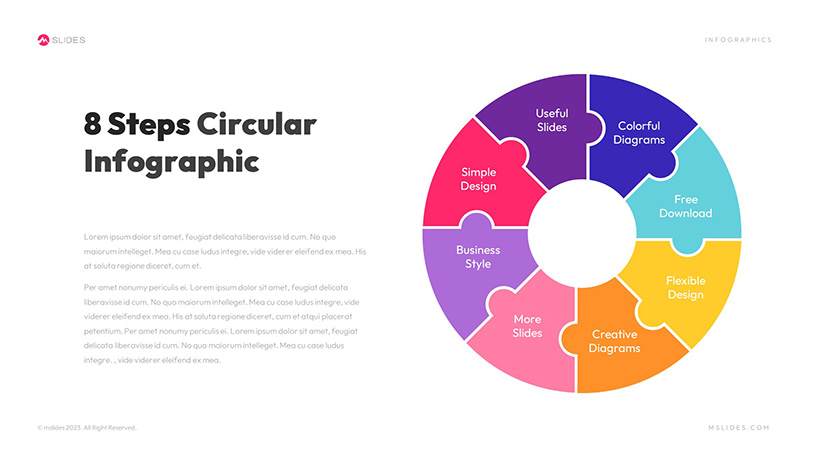 Circular PowerPoint Infographics Template Slide 16