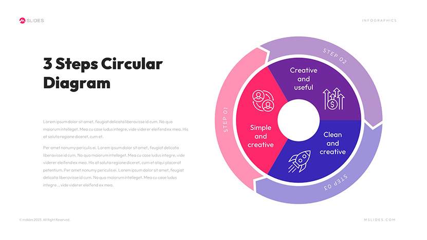 Circular Process Diagram Template for PowerPoint Slide 06