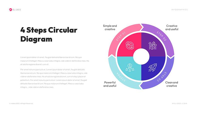 Circular Process Diagram Template for PowerPoint Slide 08
