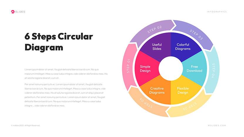 Circular Process Diagram Template for PowerPoint Slide 12